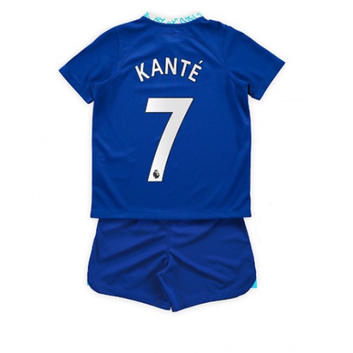 Dres Chelsea Kante #7 Domaci za djecu 2022-23 Kratak Rukav (+ kratke hlače)